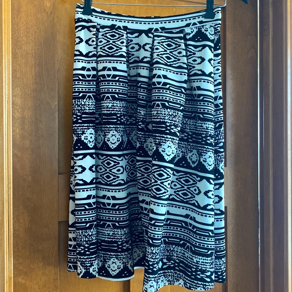 Black and White A line Skirt